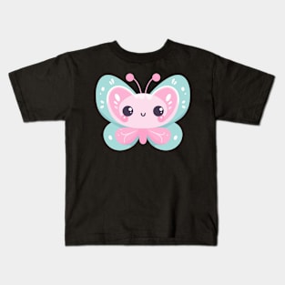 Cute Vectoral Butterfly Face Kids T-Shirt